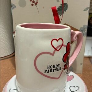 Howdy Partner Pink and White Mug